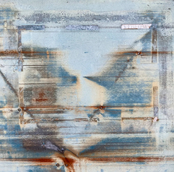 抽象画のような跡